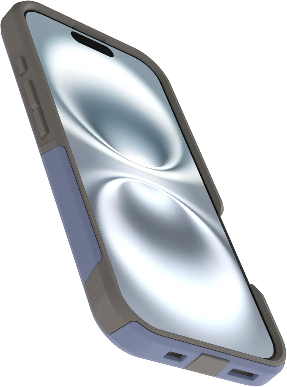 Back. OtterBox - OtterBox - Commuter Series Hard Shell for MagSafe for Apple iPhone 16 - Spiced Orchid (Blue & Grey).