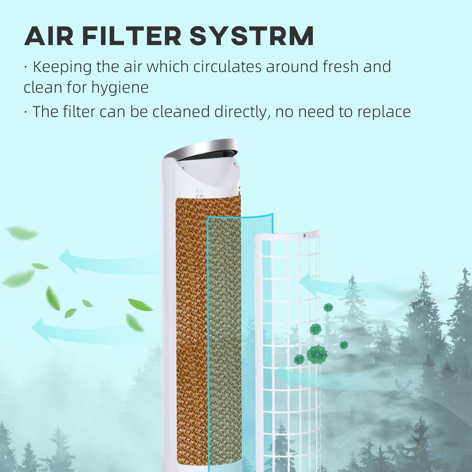 AIR FILTER SYSTEM

Keeping the air which circulates around fresh and clean for hygiene

The filter can be cleaned directly, no need to replace
