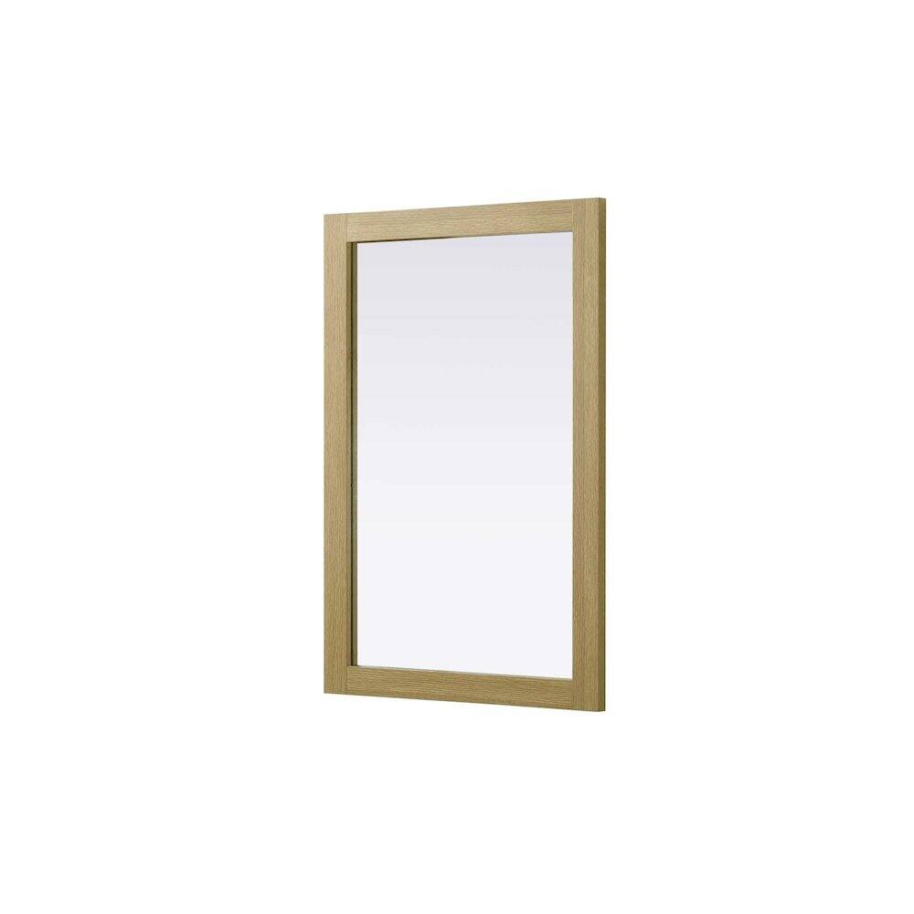 Alt View 3. Elegant Kitchen and Bath - Noah Wooden Rectangle Mirror 24 x 36 in Honey Brown - Honey Brown.