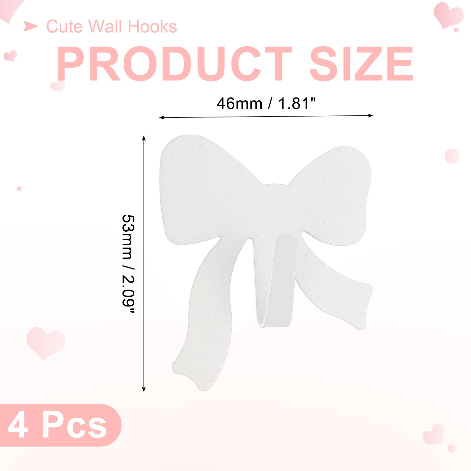 Cute Wall Hooks

PRODUCT SIZE
46mm / 1.81" x 53mm / 2.09"

4 Pcs