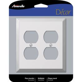 AMERELLE - Century Polished 2 gang Stamped Steel Duplex Wall Plate 1 pk - Chrome