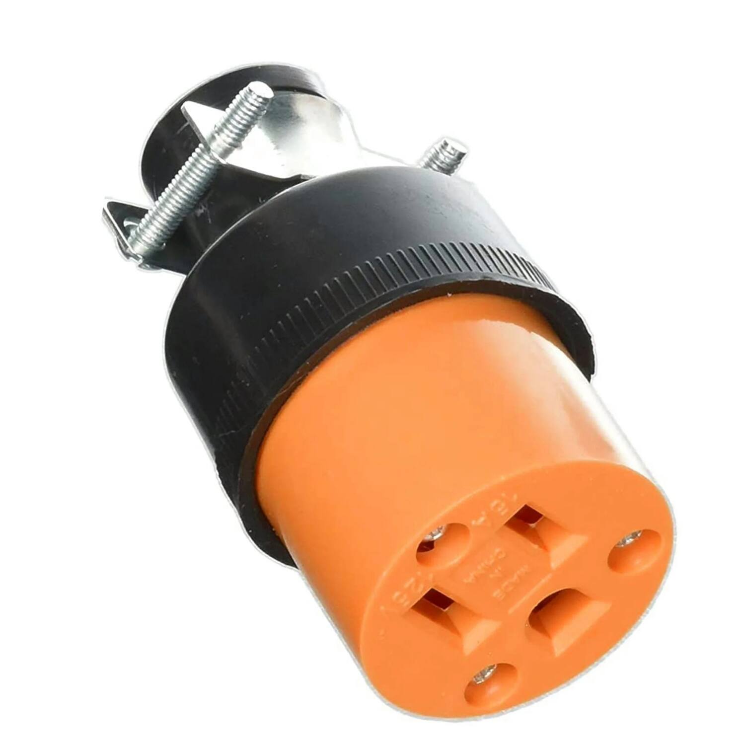 Left. Home Collection - 4 Pack Heavy Duty Female Plug Extension Cord Repair Ends - BLACK.