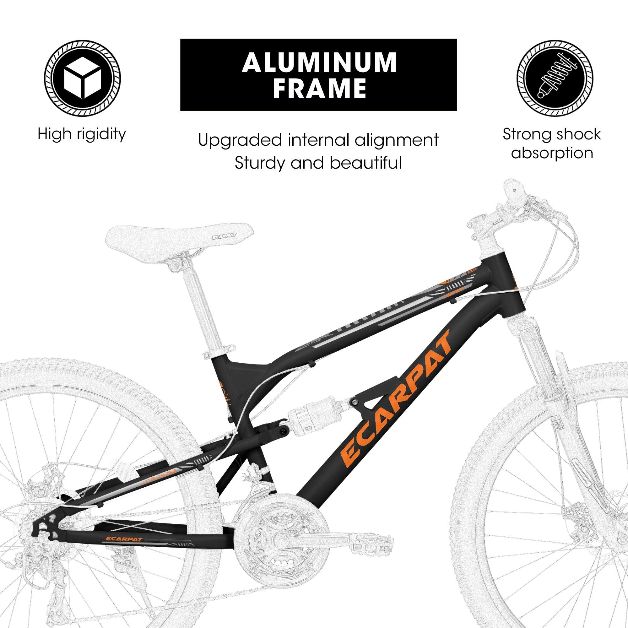 High rigidity ALUMINUM FRAME  
Upgraded internal alignment  
Sturdy and beautiful  
Strong shock absorption  
ECARPAT