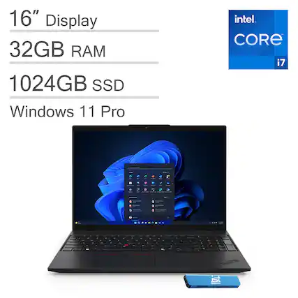 16" Display
32GB RAM
1024GB SSD
Windows 11 Pro
Intel Core i7