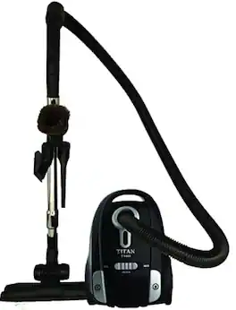 EnviroCare - Titan T1400 Compact Canister Vacuum (Bagged, HEPA, 12 Amp, Cord Rewind, Variable Speed) - Black