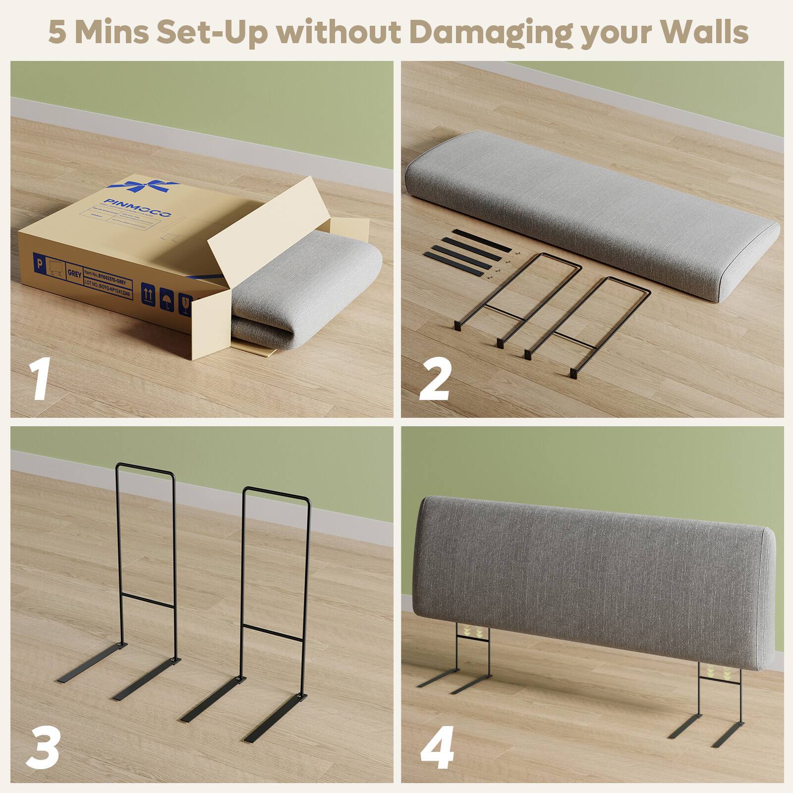 5 Mins Set-Up without Damaging your Walls P 1 D | PINMOCO GRE7 I - noti_or - - . - MUR -0 - 11 0 - II 2 3 4