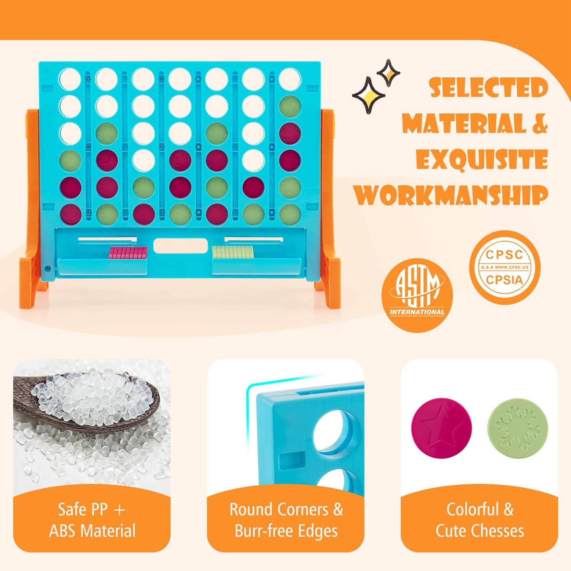 SELECTED MATERIAL & EXQUISITE WORKMANSHIP

HM INTERNATIONAL

Safe PP + ABS Material

Round Corners & Burr-free Edges

Colorful & Cute Chesses

CPSI U.S.A www.CPSC.gov CPSIA

CPSI U.S.A www.CPSC.gov