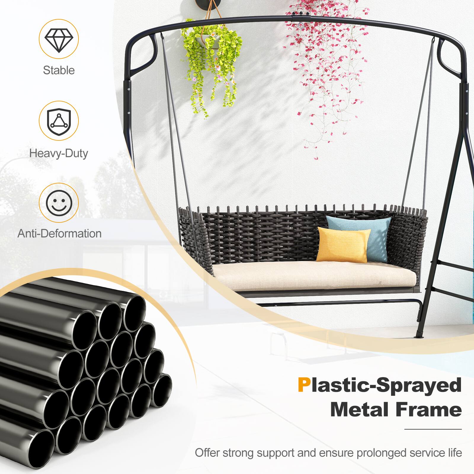 Stable Heavy-Duty Anti-Deformation Plastic-Sprayed Metal Frame

Offer strong support and ensure prolonged service life