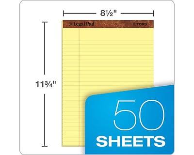 8 1/2" Legal Pad  
UTOPS  
11 3/4"  
50 SHEETS