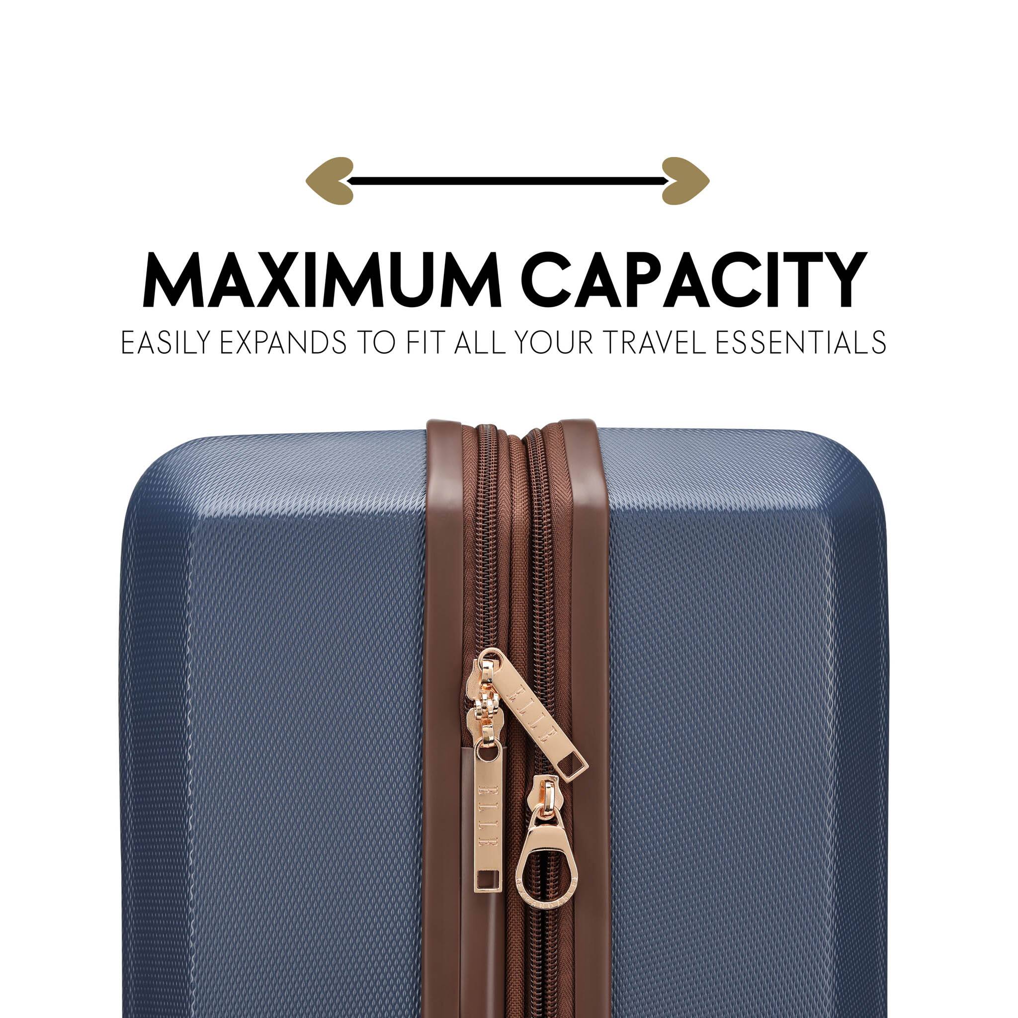 MAXIMUM CAPACITY  
EASILY EXPANDS TO FIT ALL YOUR TRAVEL ESSENTIALS