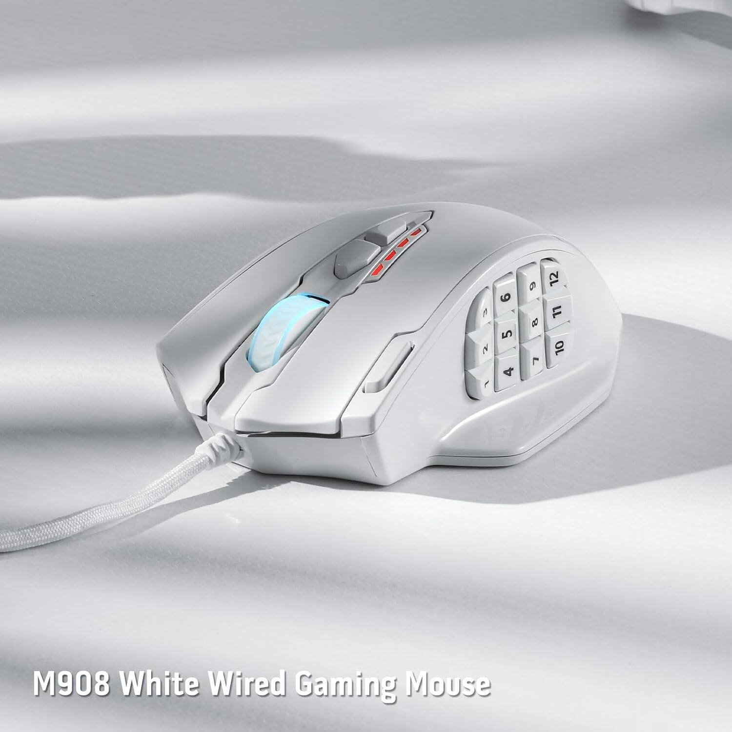 3 2  
6 5 4  
9 8  
12 11 10  
M908 White Wired Gaming Mouse