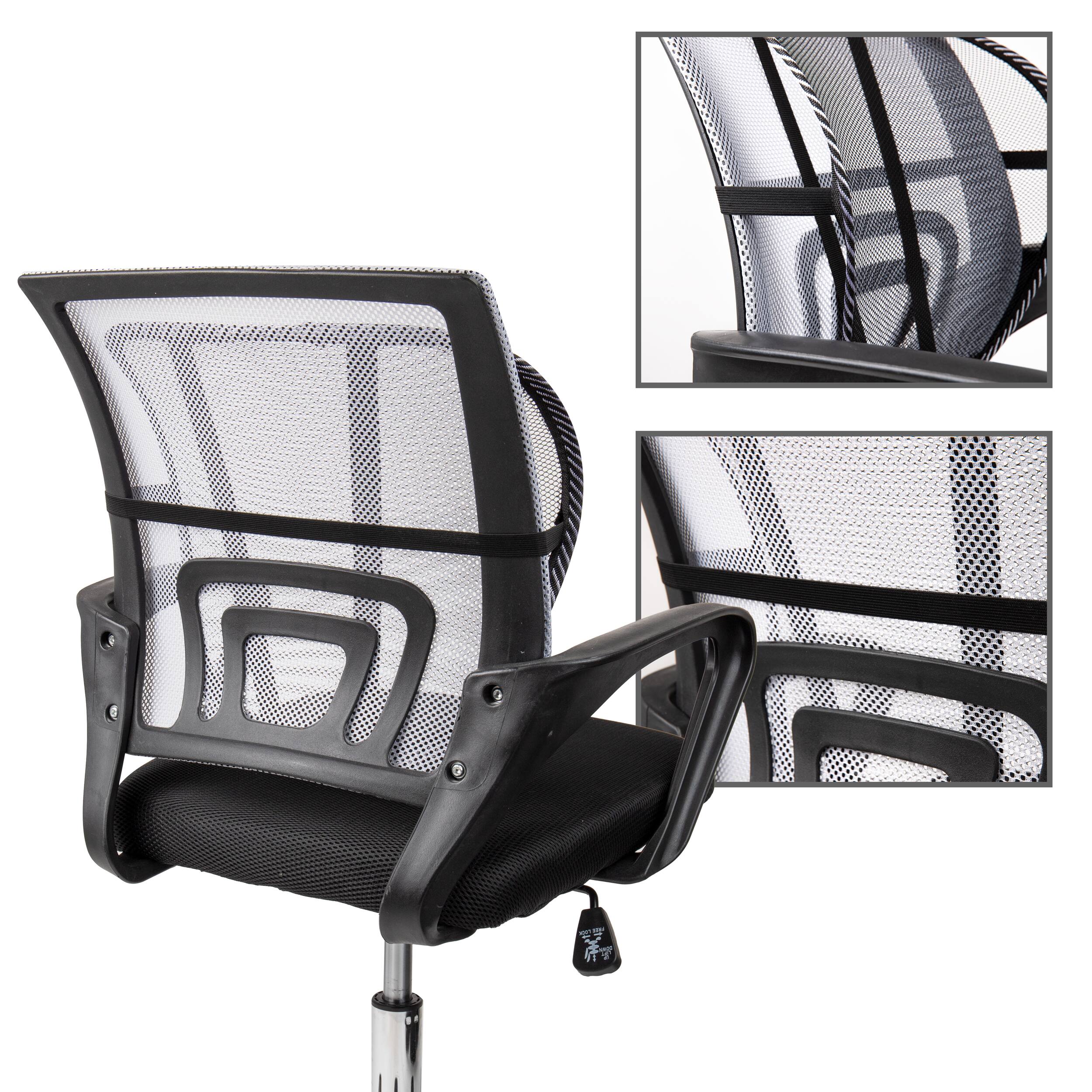 Alt View 13. Mind Reader - Harmony 4 pc Back Support - Black.