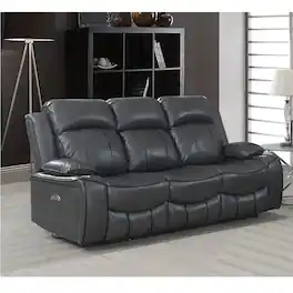 Global Furniture USA - Blanche Power Reclining Sofa and Loveseat - Gray - Gray