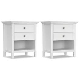 Simpli Home - Amherst 24 inch Bedside Table (Set of 2) - White