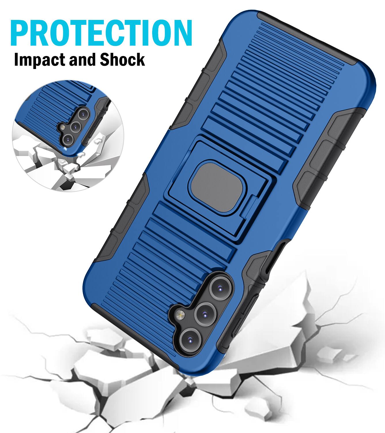 Nakedcellphone Case for Samsung Galaxy A14 5G Phone Blue - Best Buy