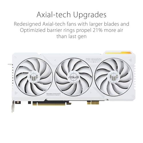 Axial-tech Upgrades  
Redesigned Axial-tech fans with larger blades and Optimized barrier rings propel 21% more air than last gen  

GAMINE ASUS MISSADN 25 25/97378