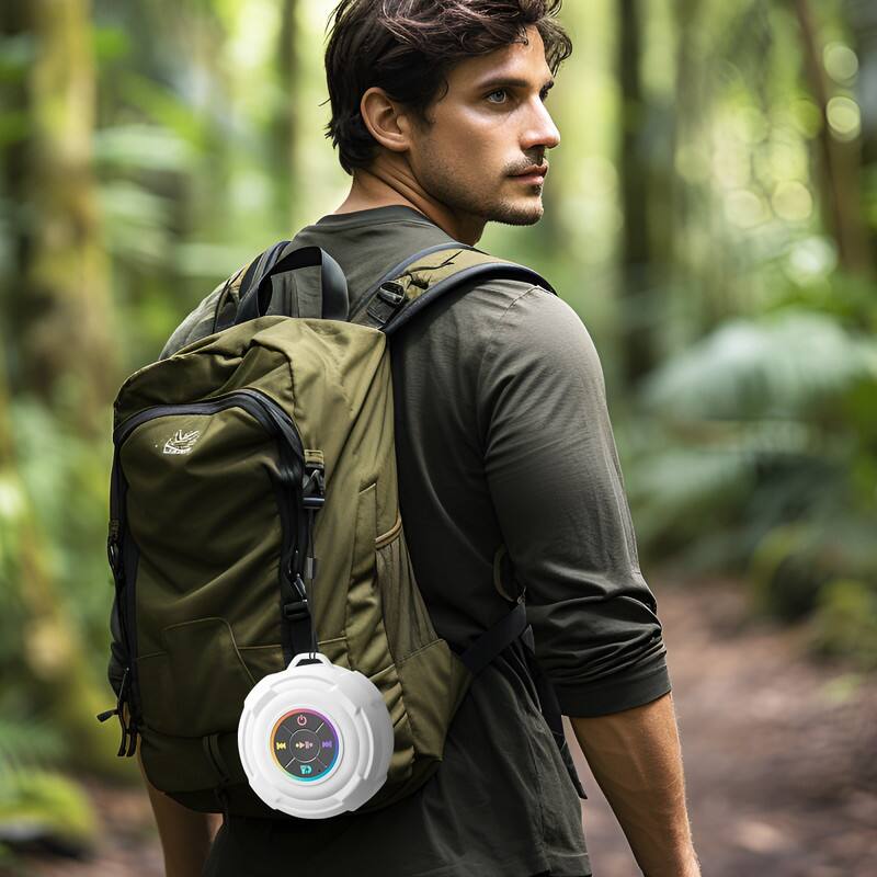 Angle. SKRAN - Portable Bluetooth Speaker with Suction Cup, for Outdoor Cycling & Travel,Beach,shower.