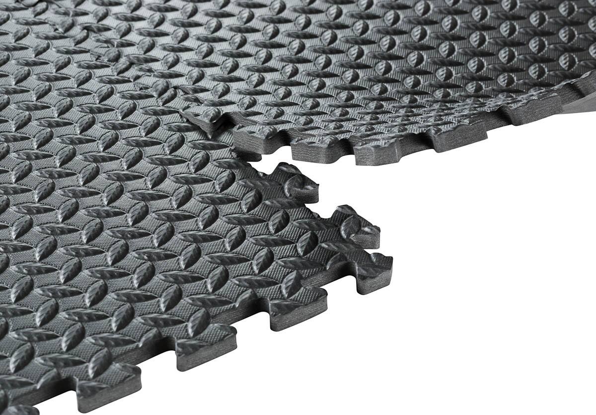 Left. Sorbus - Sorbus 24 Sq Ft Black EVA Foam Interlocking Exercise Mat, 6-Tile - Black.