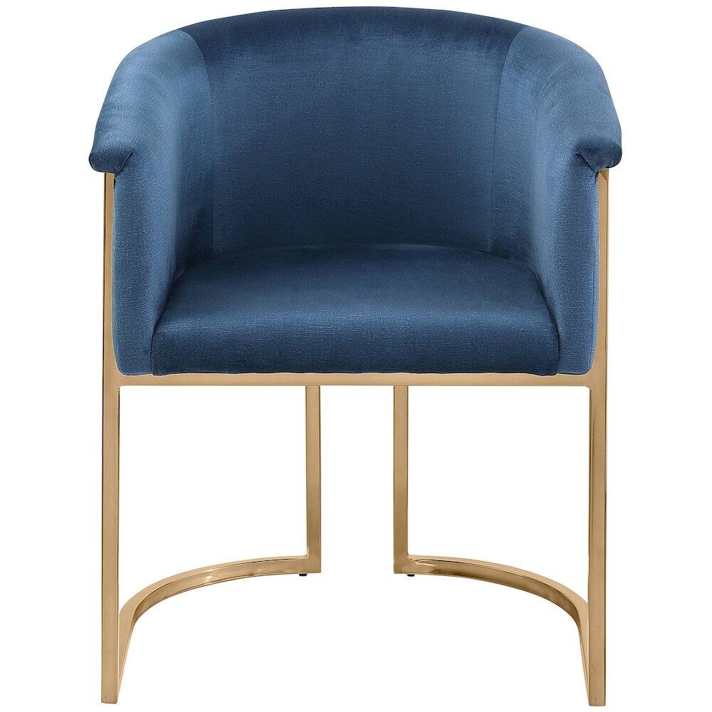 Alt View 2. Meridian Furniture - Tierra Navy Velvet Dining Chair - Blue.