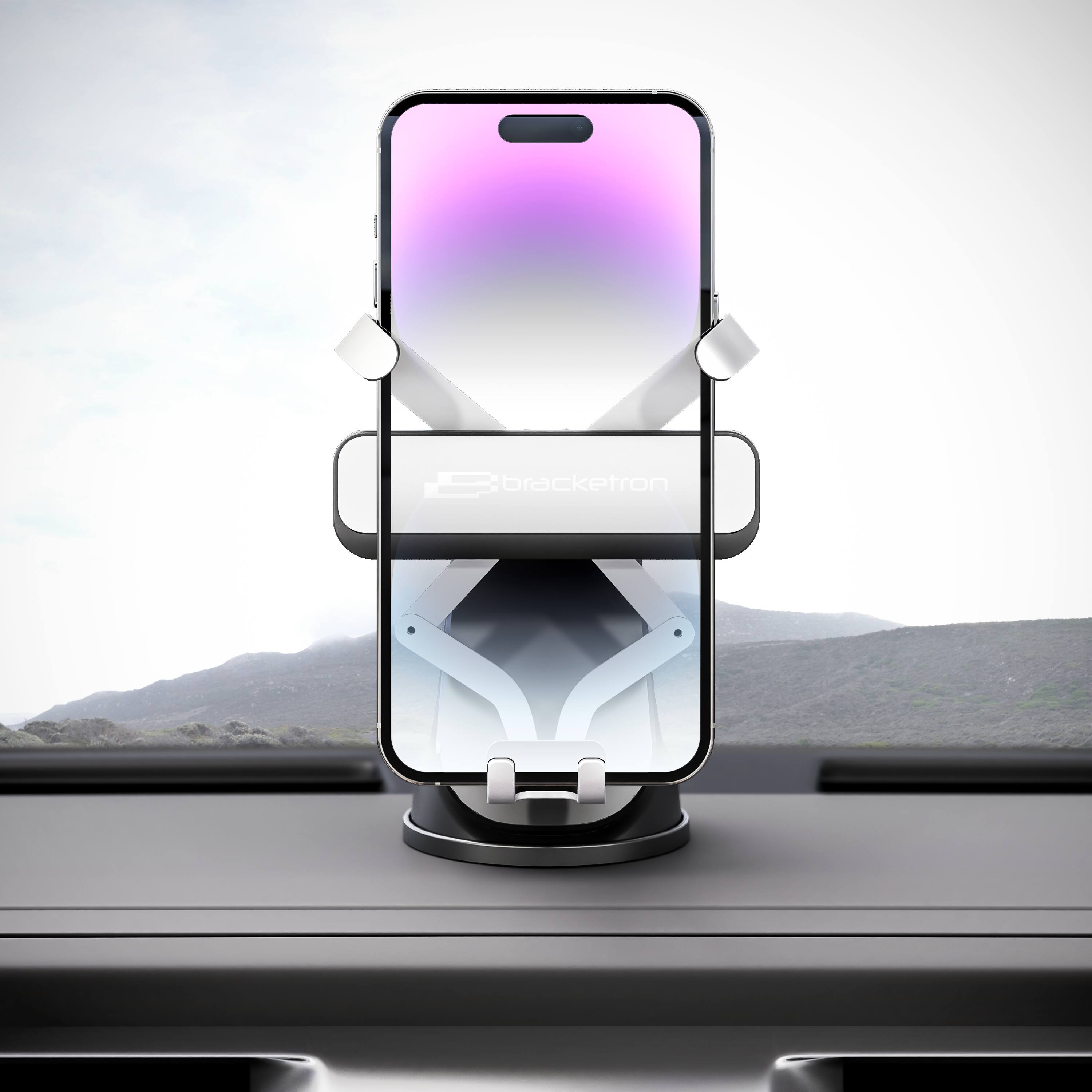 Back. Bracketron - Bracketron AutoGrip Dash & Window Mount – Sleek Automatic Smartphone Holder with One-Handed Operation - Black.