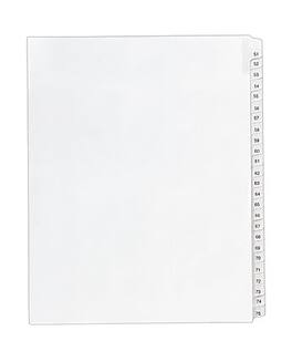 Avery - Legal Pre-Printed Paper Divider Set, 51-75, Allstate Style - White