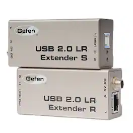 Gefen - USB 2.0 LR Extender with Sender & Receiver Units, 480 Mbps USB 2.0 Speed