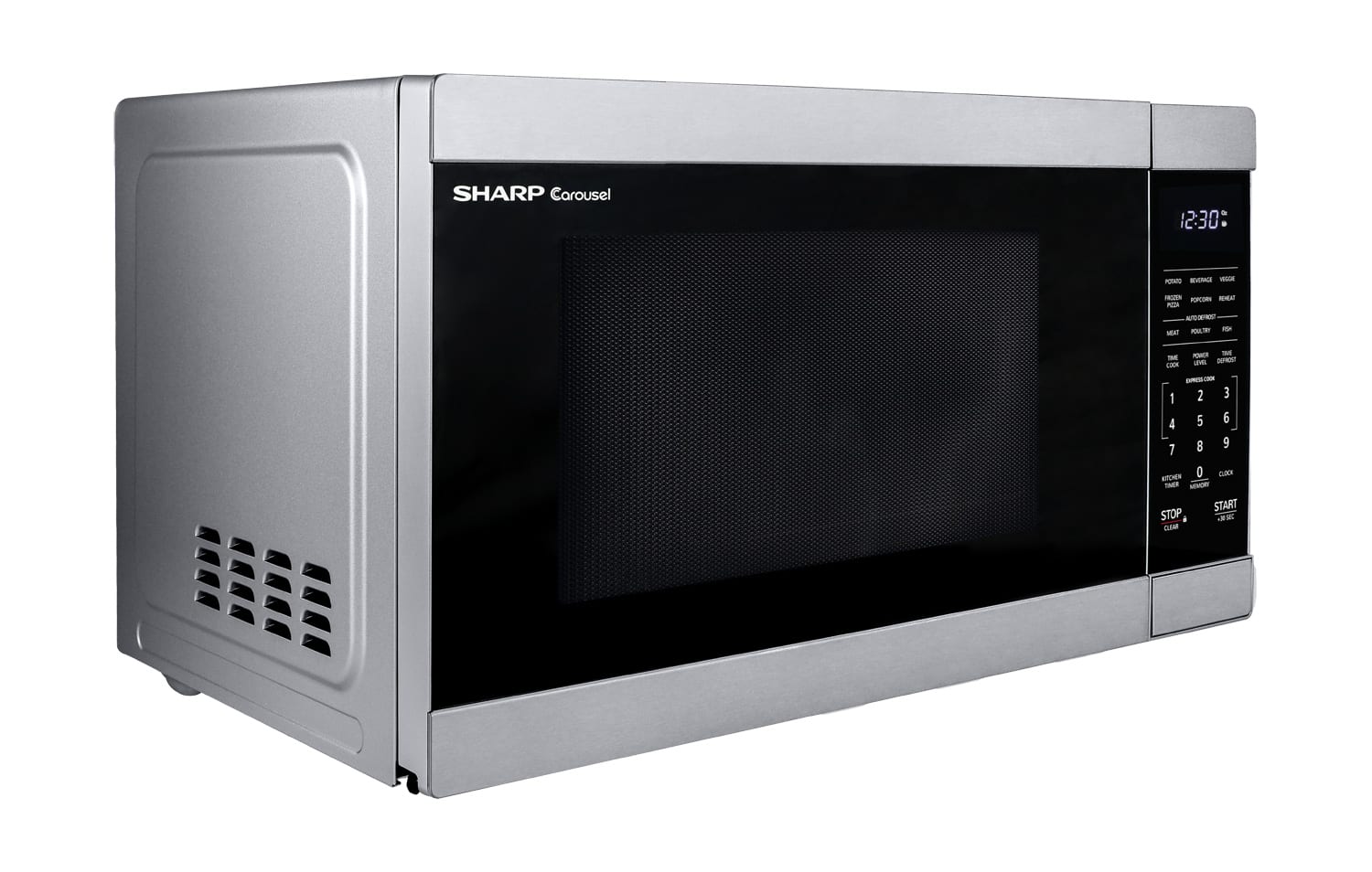 Left Zoom. Sharp - 1.1 cu ft Stainless Countertop Microwave with 1000 watts - Silver.