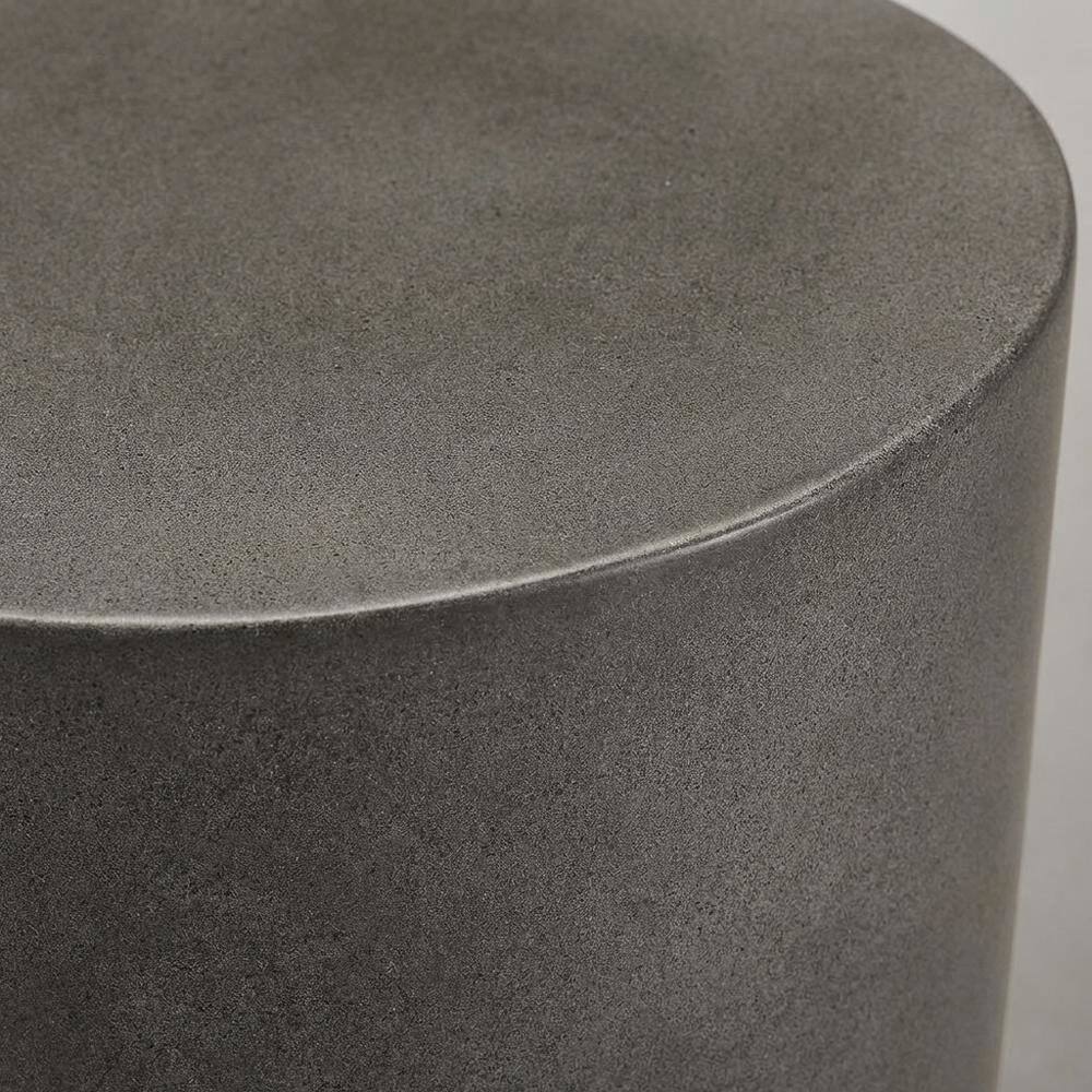 Alt View 1. Outdoor Escape - Outdoor patio concrete stool with modern design for outdoor use - Gray.