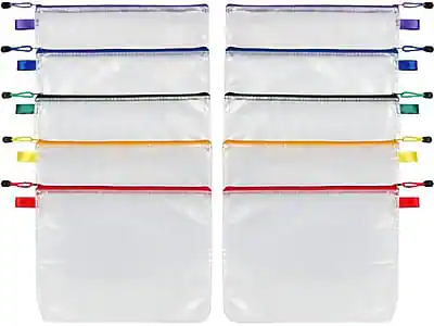 Front. Pendaflex - Oxford 13.19" 10-Piece Polyester Travel Pouch, Water Resistant Colors - Assorted.