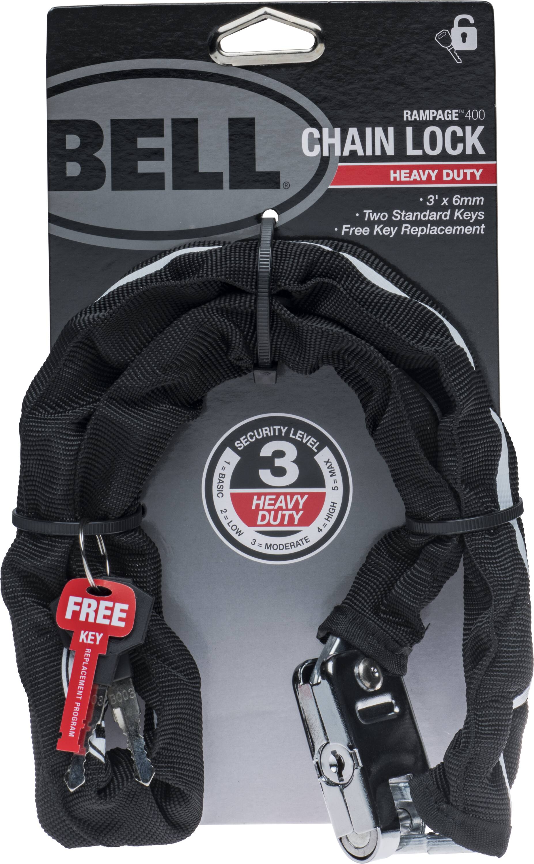 Alt View 12. Bell - Rampage 400 Chain Lock for Bike and Scooter - Black.