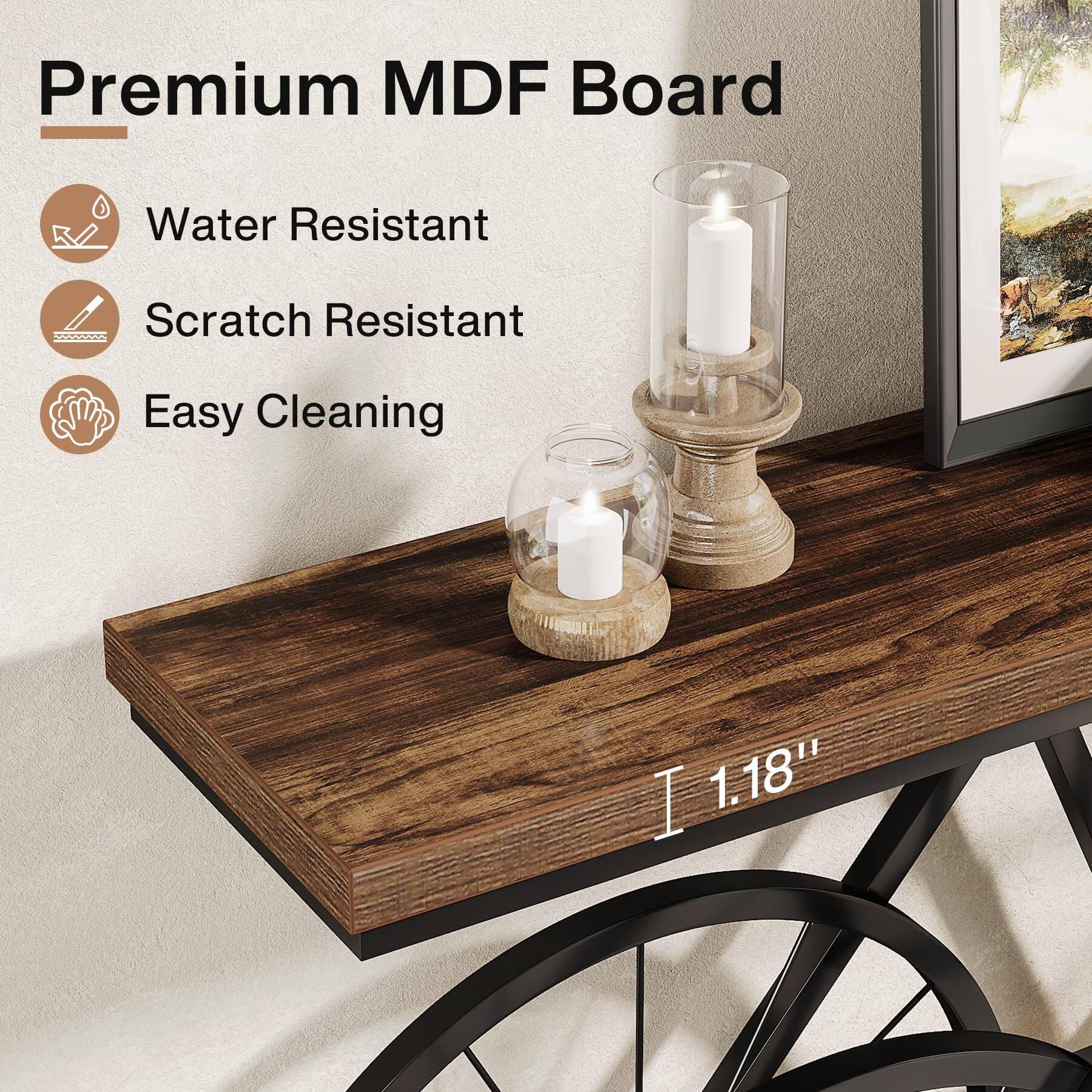 Premium MDF Board

- Water Resistant
- Scratch Resistant
- Easy Cleaning

1.18"