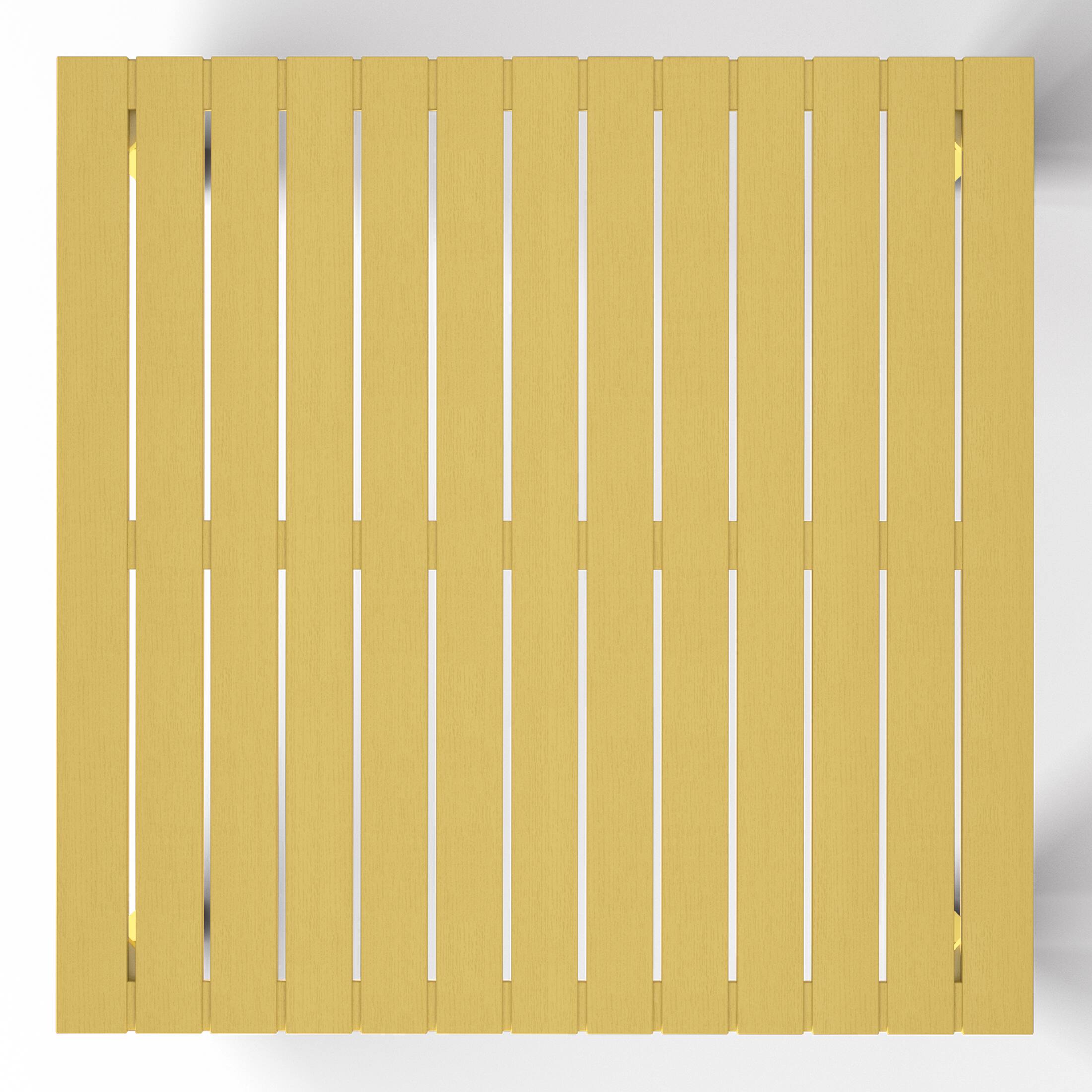 Alt View 2. WestinTrends - WestinTrends Playa 31.5" Iron Metal Frame Outdoor Square Patio Dining Table - Yellow.
