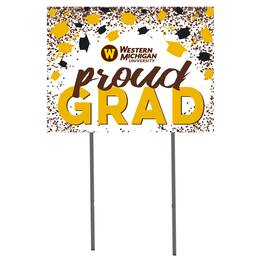 Jardine - Western Michigan Broncos 18'' x 24'' Grad Yard Sign - White