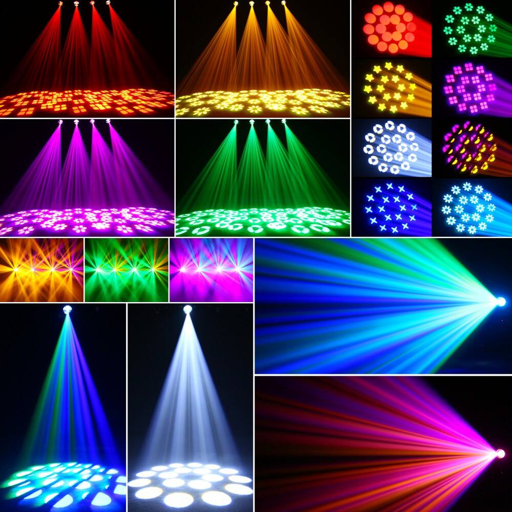 Left. UKing - 150W Beam Moving Head Light Stage Light  for DJ Concert Party Weddings Nightclub Dance Hall.