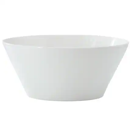 Front. Gibson - Gibson Home Great Essentials 9.4 Inch Round Fine Ceramic Meal Bowl in White - White.