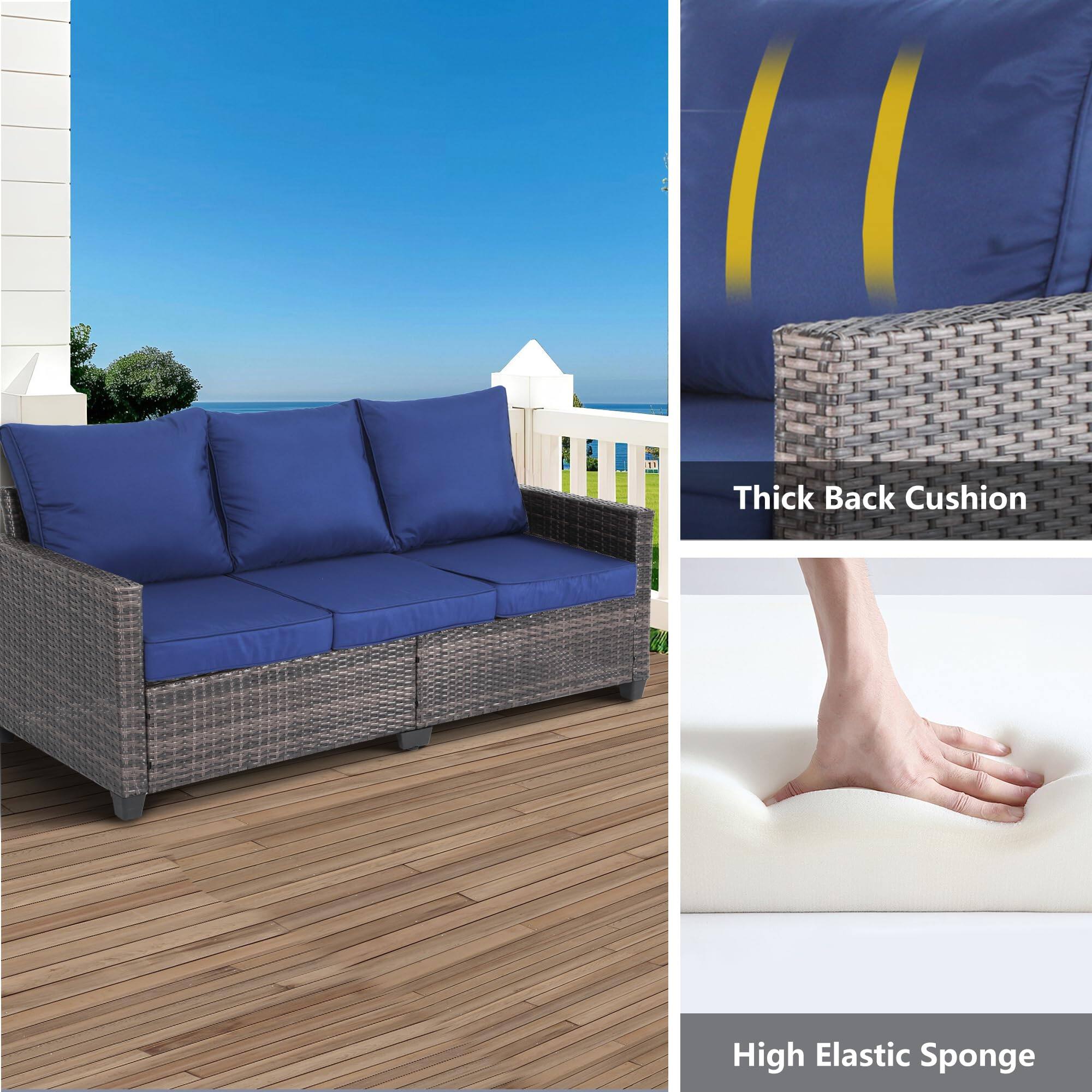 Thick Back Cushion  
High Elastic Sponge