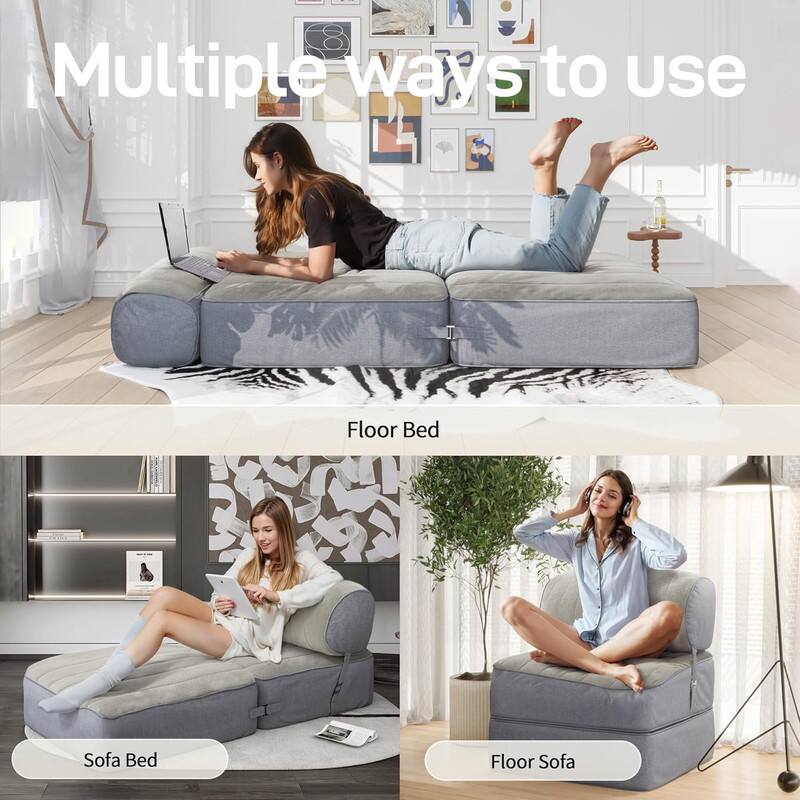 Multiple ways to use

Floor Bed

Sofa Bed

Floor Sofa