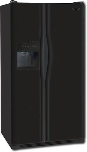 Angle Standard. Frigidaire - 22.6 Cu. Ft. Side-by-Side Refrigerator with Thru-the-Door Ice and Water - Black.