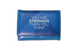 RE-FOCUS THE CREATIVE OFFICE - RE-FOCUS THE CREATIVE OFFICE, You Are Stronger Than You Think, Portable 7-Day Pill Organizer Box, Blue - Strong Blue