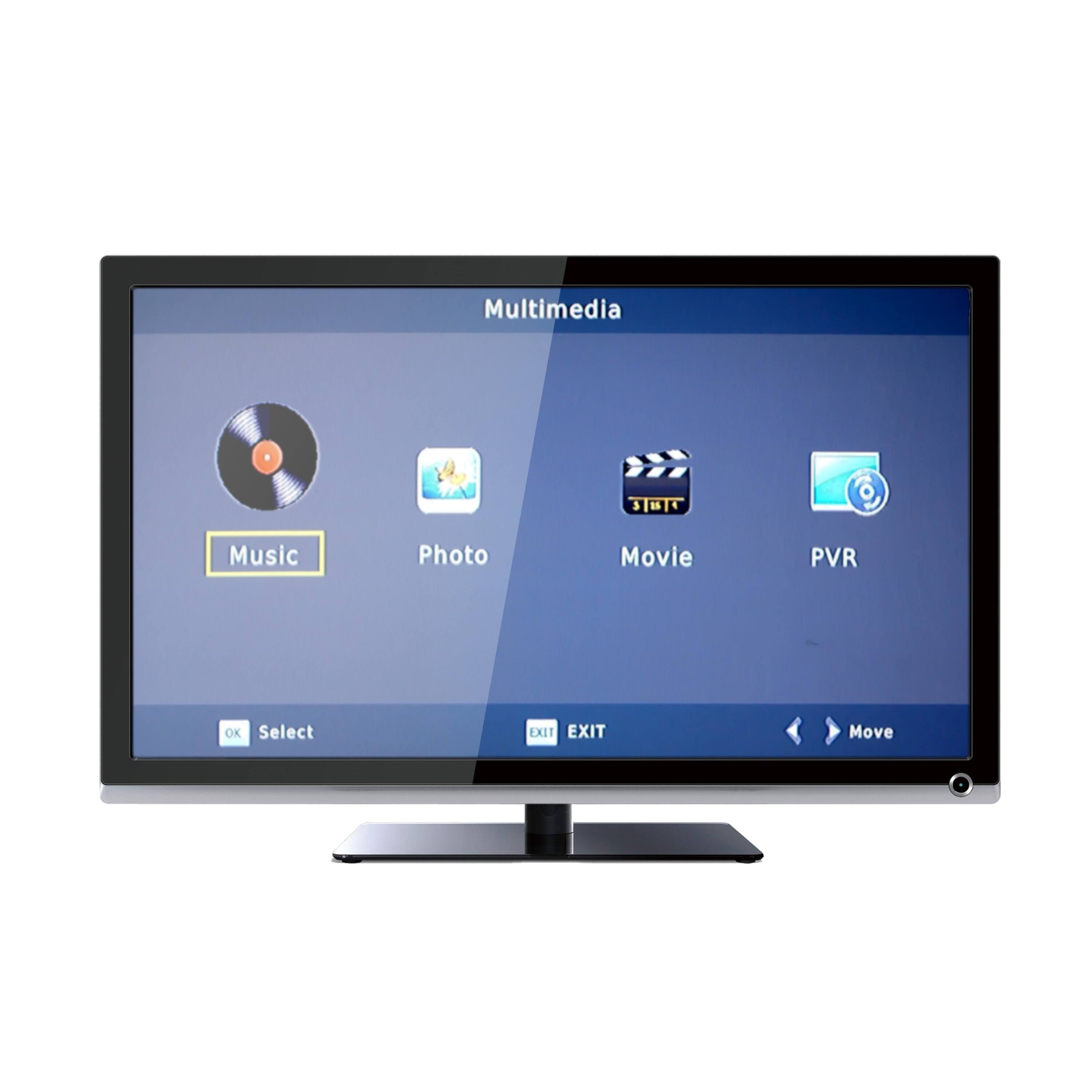 Multimedia  
- Music  
- Photo  
- Movie  
- PVR  

OK Select  
EXIT  
Move