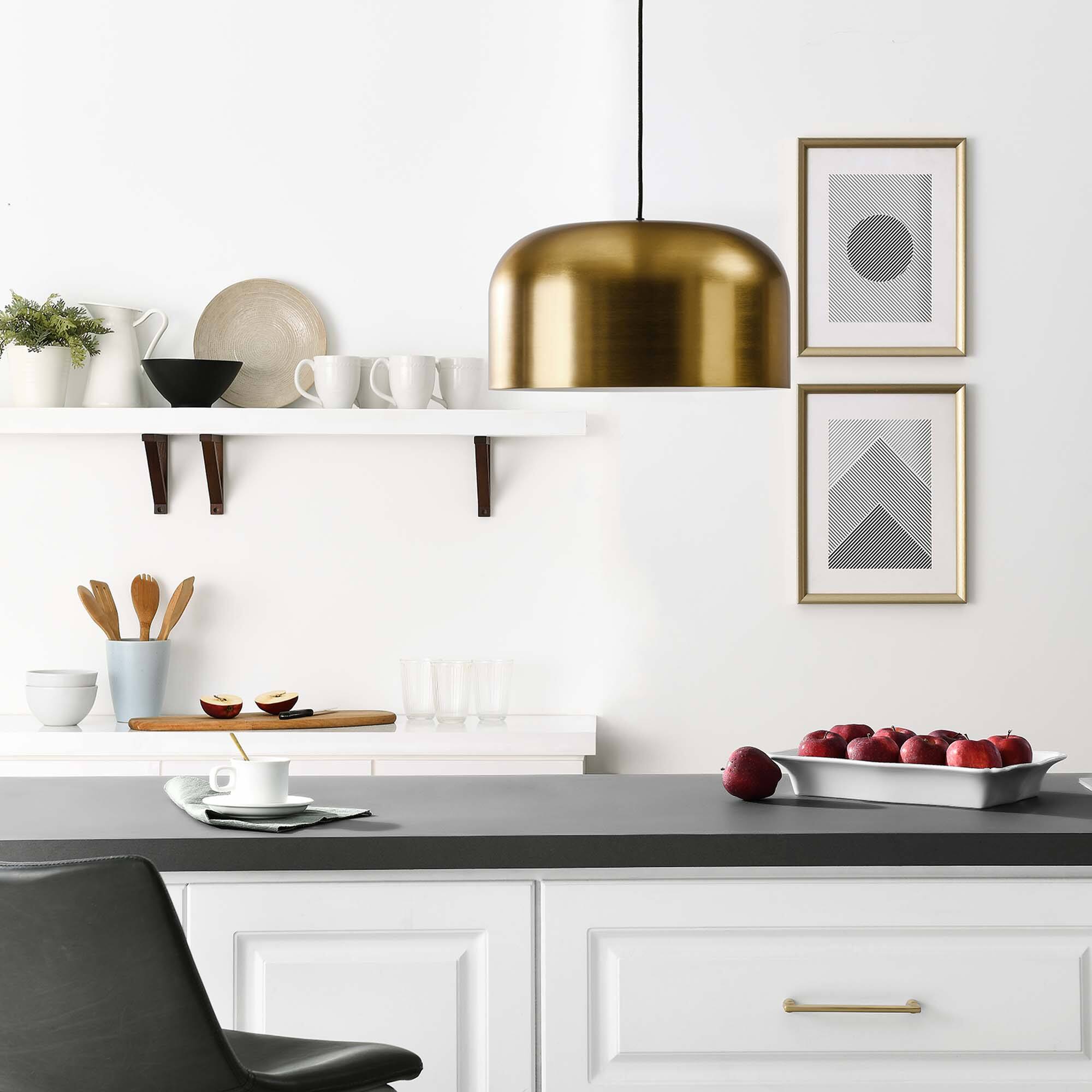 Front. Modway - Avenue 1-Light Pendant Light by Modway - Satin Brass.