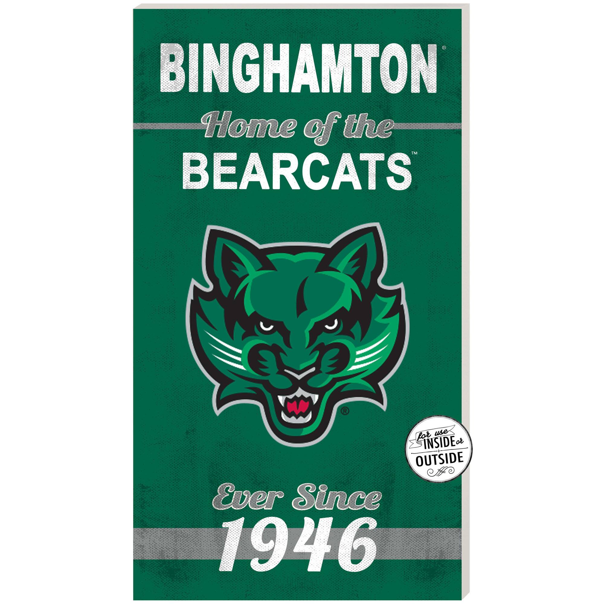 Green Binghamton Bearcats 11'' x 20'' Home Of The Sign