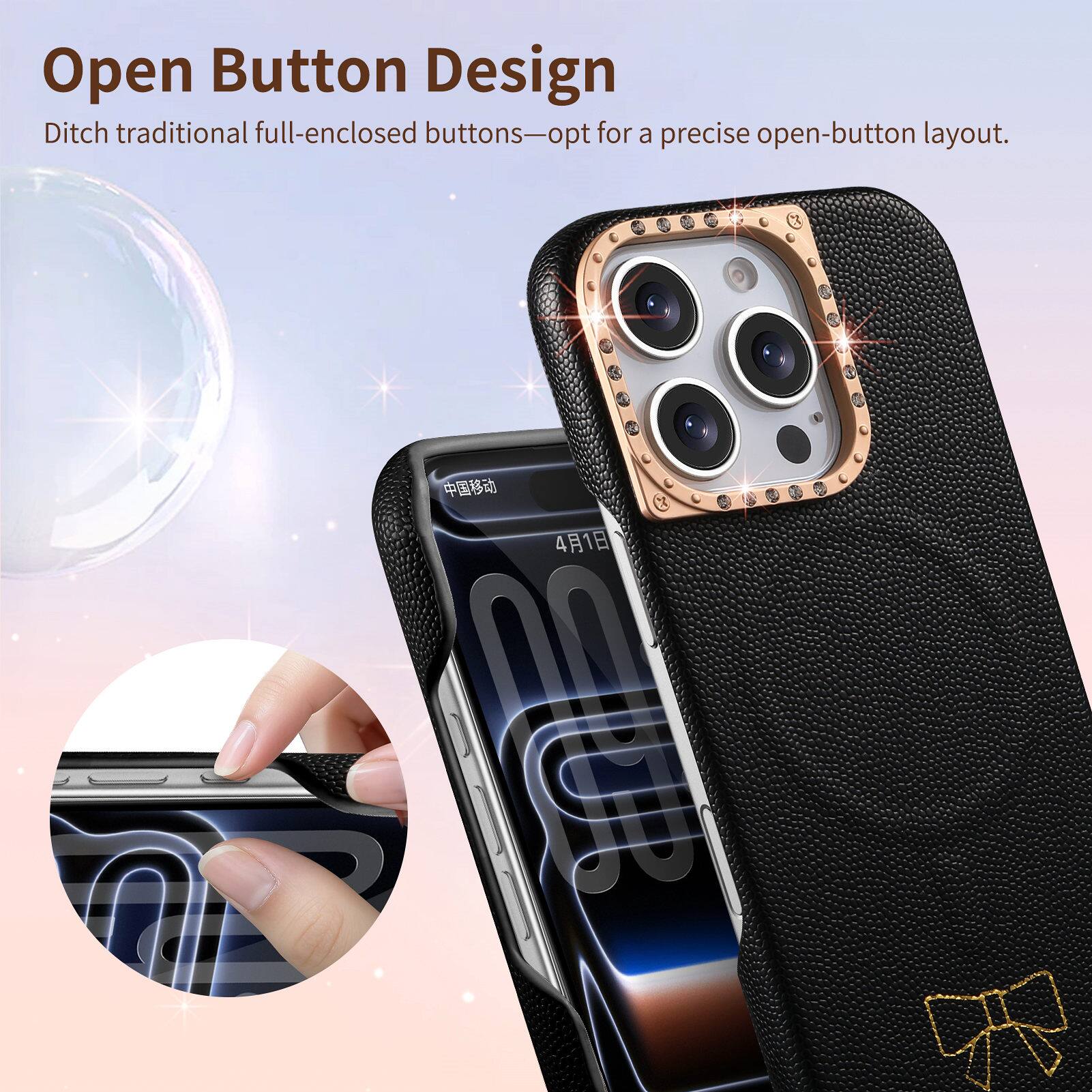 Open Button Design  
Ditch traditional full-enclosed buttons—opt for a precise open-button layout.