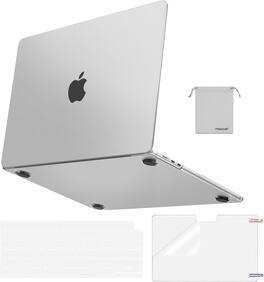 mosiso - Anti-Fingerprint Matte Hard Shell 4-in-1 Kit for MacBook Air 13 inch M5 M4 M3 M2 A3449 A3240 A3113 A2681 - Frost Clear