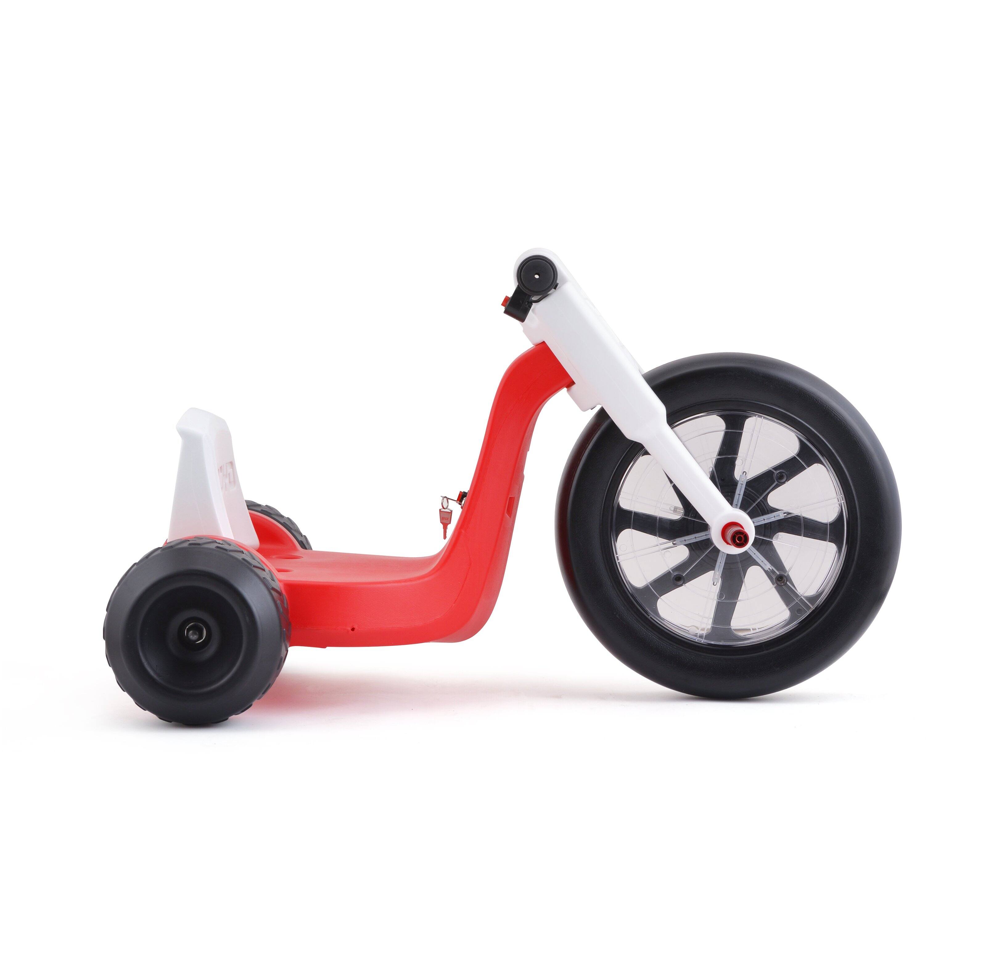 Alt View 1. Droyd - Romper Electric Tricycle for Kids 3+ w/ 3 mi Range & 6 mph Speed – Adjustable Seat, Parental Control & LEDs - Red.