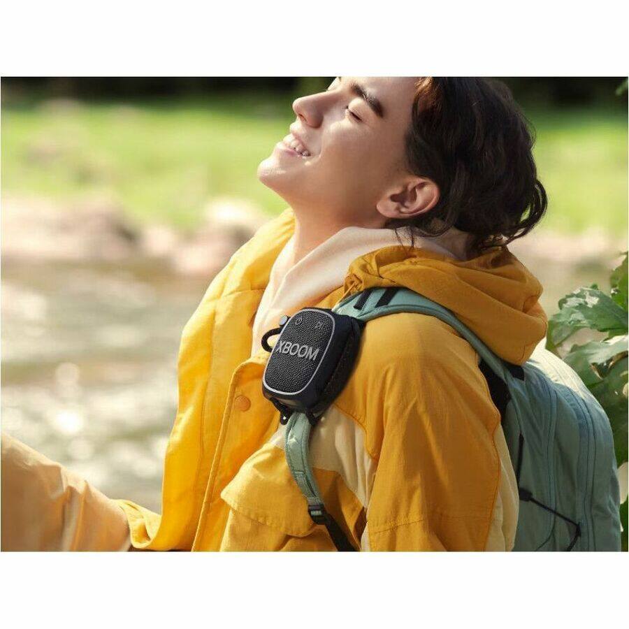 Alt View 7. LG - LG XBOOM Go XG2T Portable Bluetooth Speaker System - 5 W RMS - Google Assistant, Siri Supported - Black - Battery - Black.