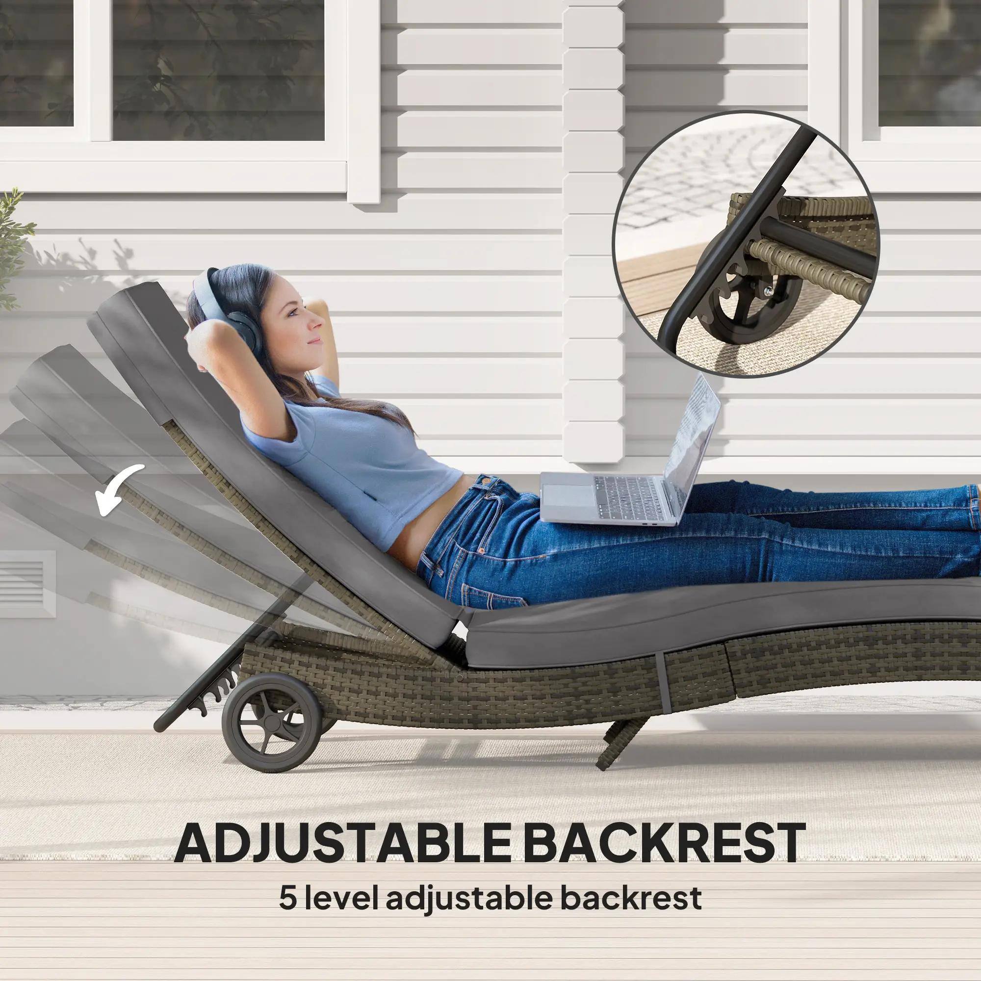 ADJUSTABLE BACKREST  
5 level adjustable backrest