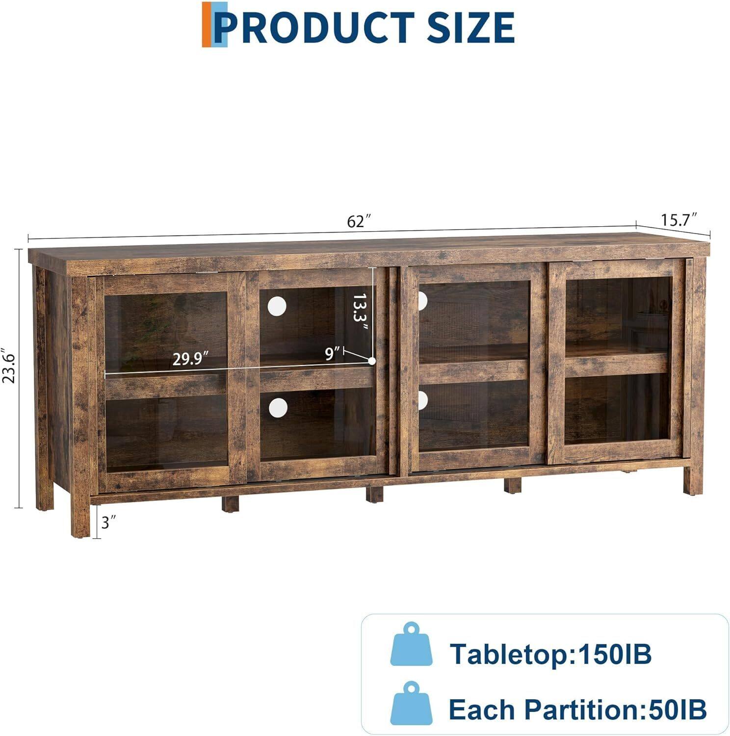 PRODUCT SIZE

62" 15.7" 23.6" 29.9" 9" 13.3" 3"

Tabletop: 150LB

Each Partition: 50LB