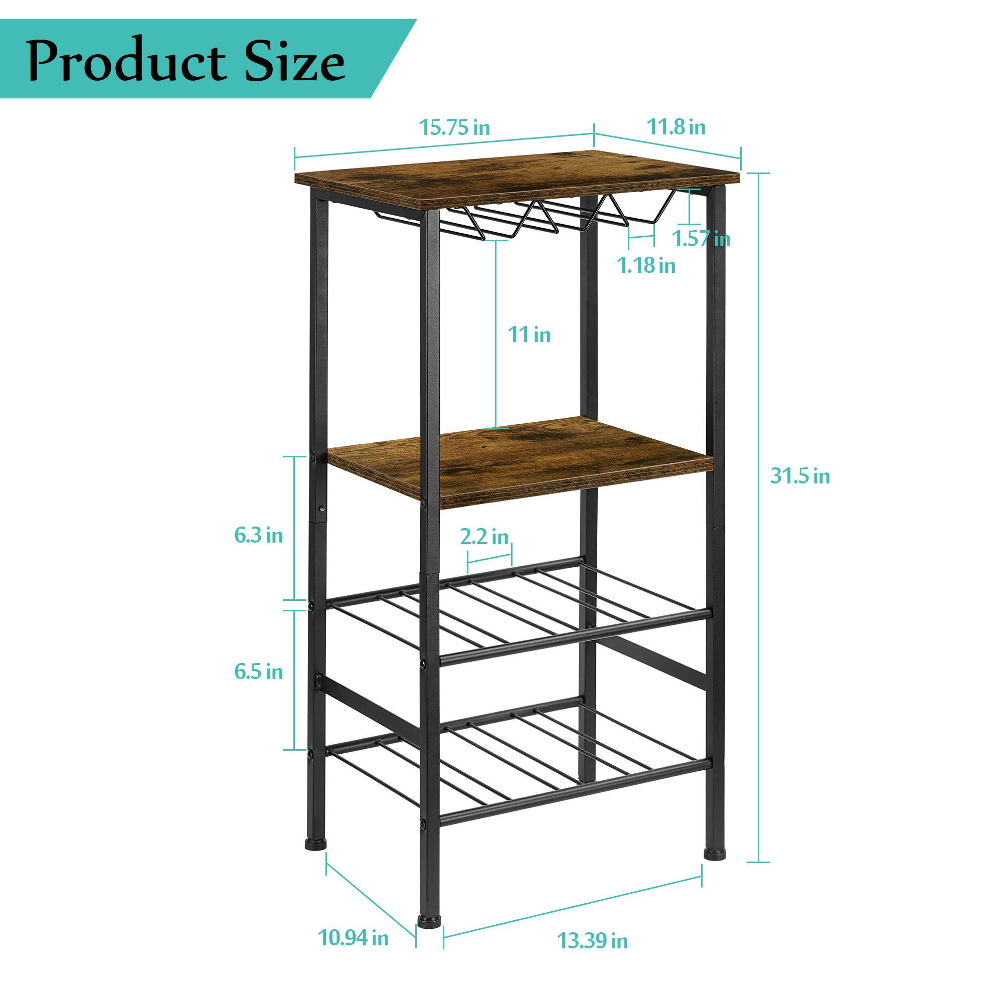 Product Size  
15.75 in x 11.8 in x 1.57 in x 1.18 in  
11 in x 31.5 in x 6.3 in x 2.2 in  
6.5 in x 10.94 in x 13.39 in