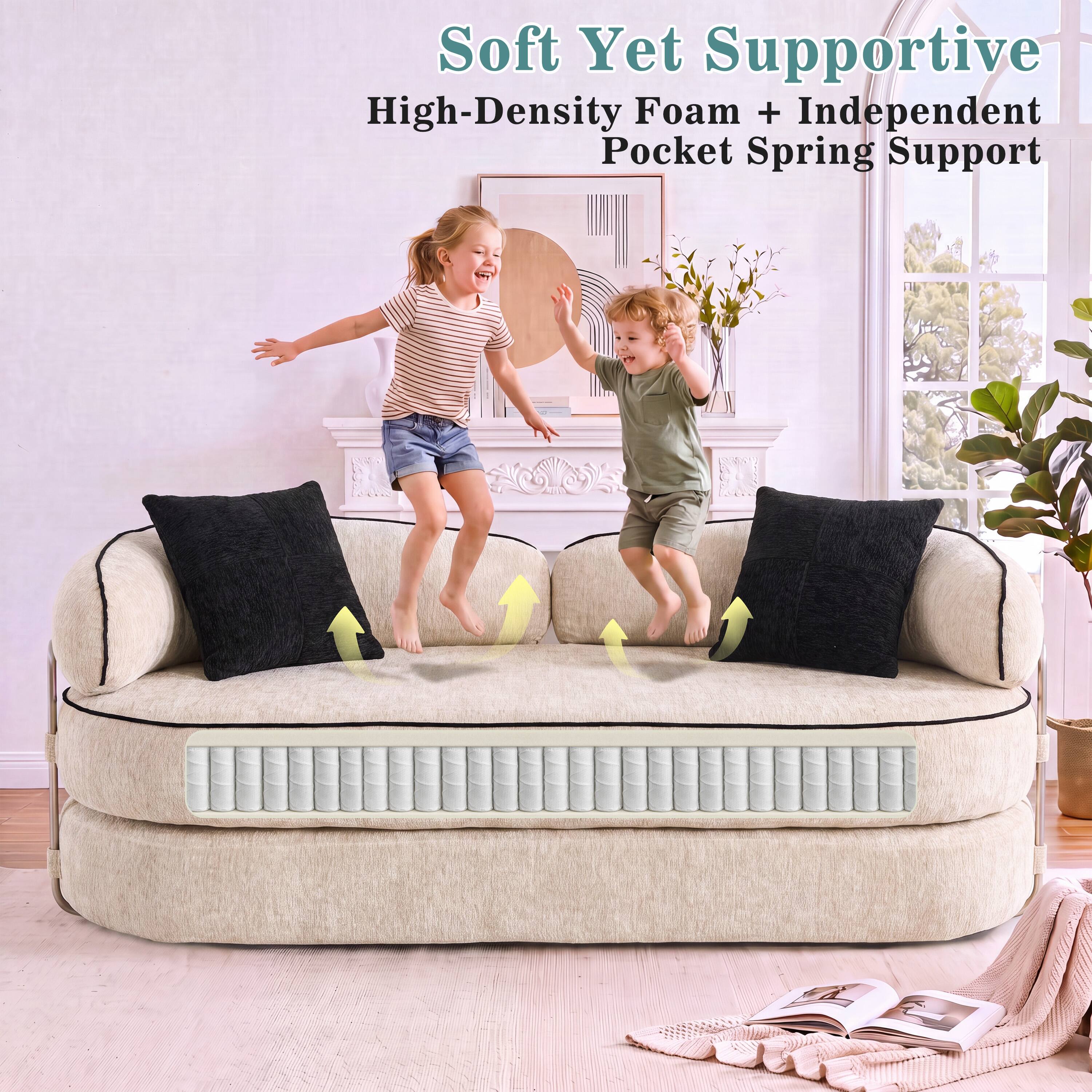 Soft Yet Supportive  
High-Density Foam + Independent Pocket Spring Support